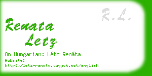 renata letz business card